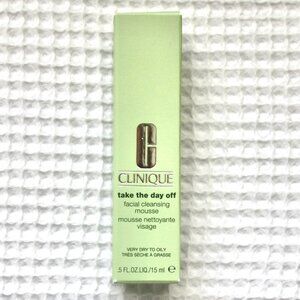 NWT Clinique Facial Cleansing Mousse Take the Day Off Dry to Oily 0.5 oz Sample